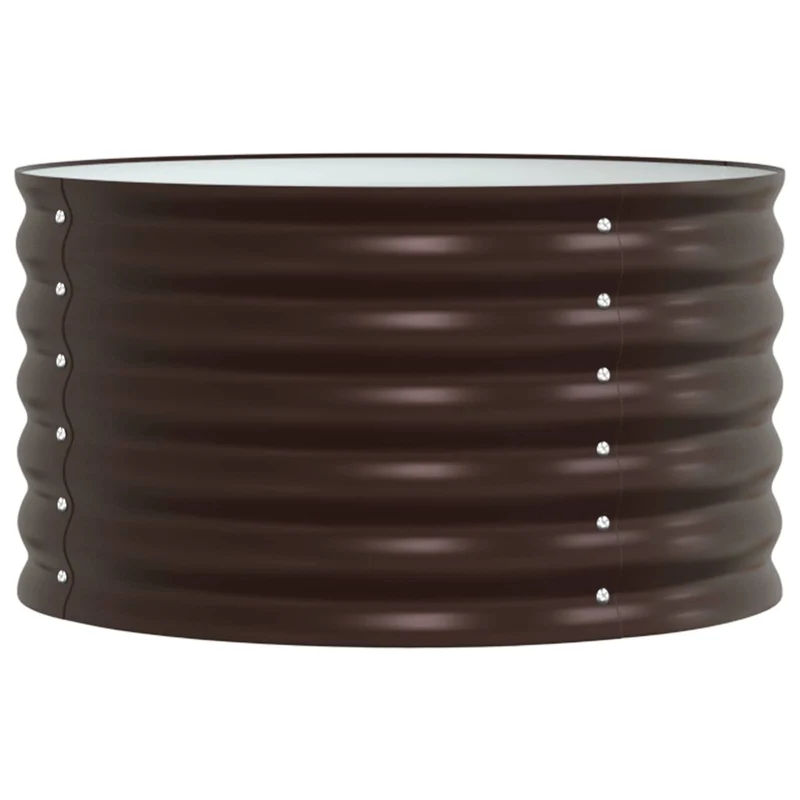 Jardinière surélevée moderne terrasse jardin 80 x 80 x 44 cm durable esthétique minimaliste en acier marron 02_0058921