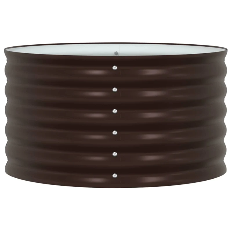 Jardinière surélevée moderne terrasse jardin 80 x 80 x 44 cm durable esthétique minimaliste en acier marron 02_0058921