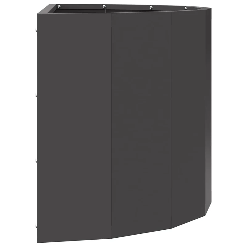 Jardinière demi-ronde moderne design extérieur 60 x 30 x 35 cm en acier noir 02_0052936