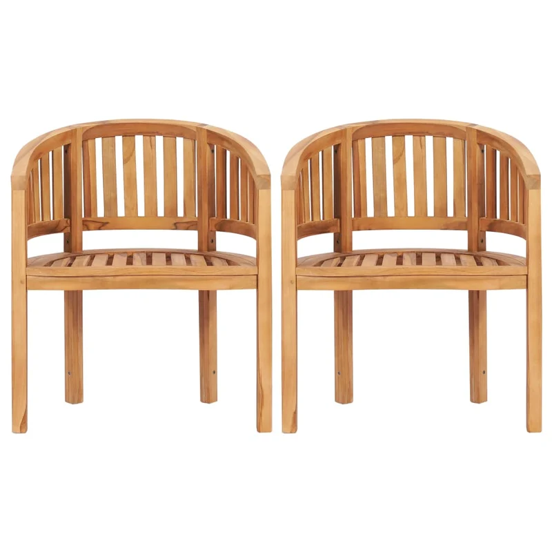 Salon de jardin meuble d'extérieur ensemble de mobilier 4 pièces en forme de banane bois de teck solide 02_0016250