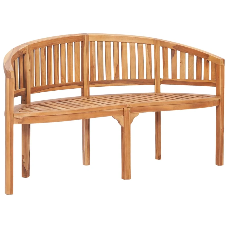 Salon de jardin meuble d'extérieur ensemble de mobilier 4 pièces en forme de banane bois de teck solide 02_0016250