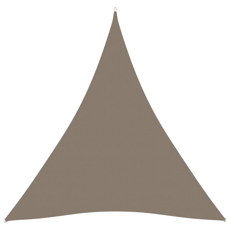 Voile toile d'ombrage parasol tissu oxford triangulaire 5 x 5 x 5 m taupe 02_0009909