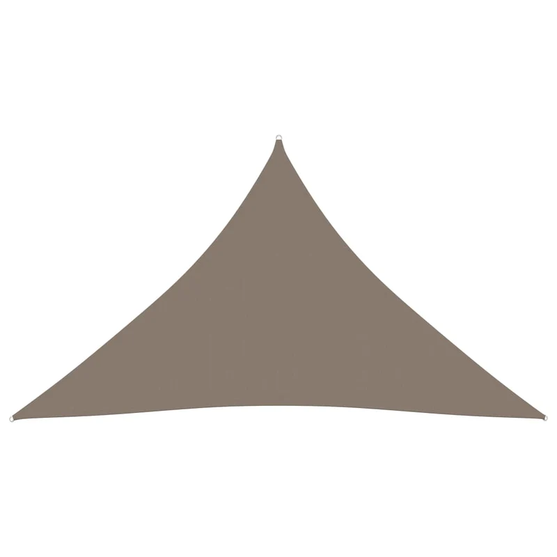 Voile toile d'ombrage parasol tissu oxford triangulaire 5 x 5 x 5 m taupe 02_0009909