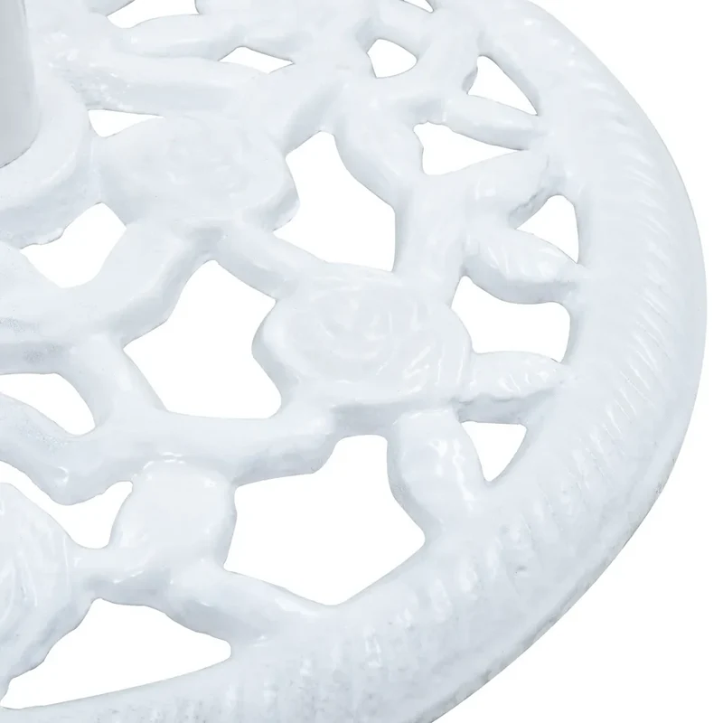 Socle de parasol compact stable 48 x 33 cm fonction ajustable terrasse en fonte blanc 02_0045941