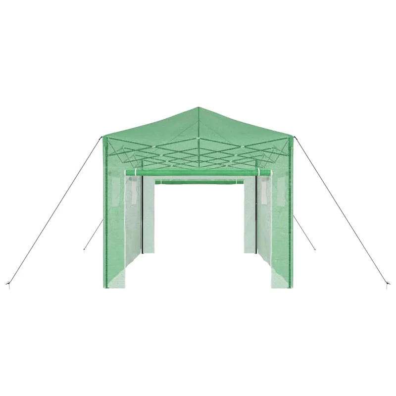 Serre de jardin rectangulaire pliable design moderne 290 x 430 x 315 cm en fer vert 02_0058861