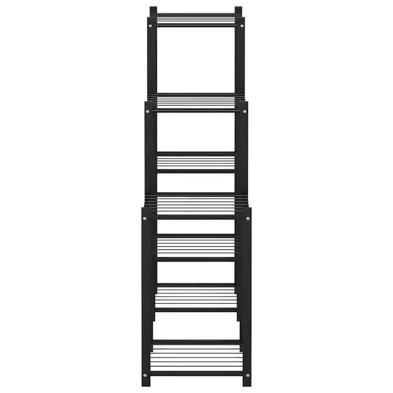 Jardinière étagère de rangement salon 83 x 25 x 80 cm en fer noir 02_0047095