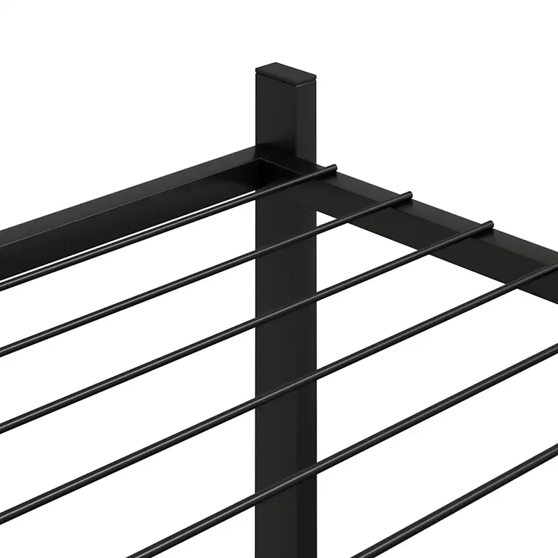 Jardinière étagère de rangement salon 83 x 25 x 80 cm en fer noir 02_0047095