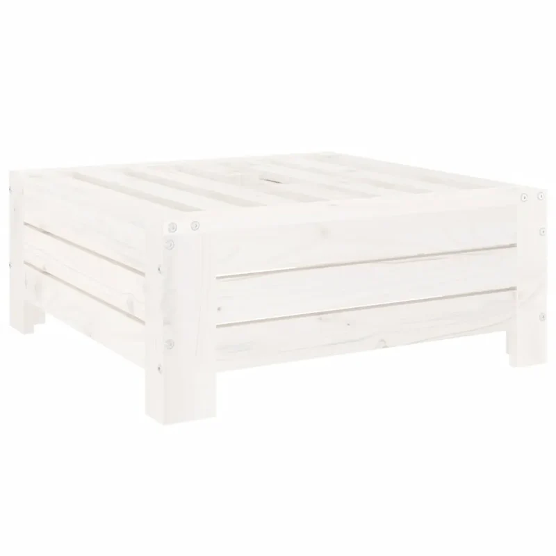 Couvercle de base de parasol table d'appoint rustique extérieur 63,5 x 63,5 x 26 cm en bois de pin blanc 02_0048513