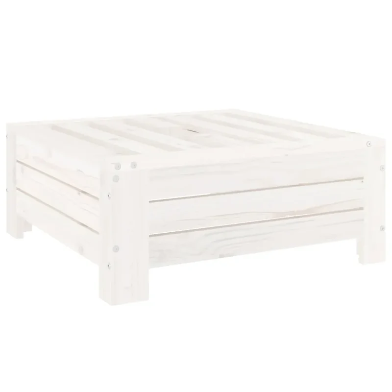Couvercle de base de parasol table d'appoint rustique extérieur 63,5 x 63,5 x 26 cm en bois de pin blanc 02_0048513