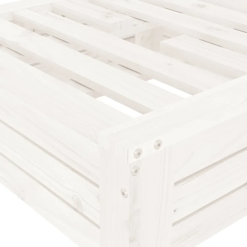 Couvercle de base de parasol table d'appoint rustique extérieur 63,5 x 63,5 x 26 cm en bois de pin blanc 02_0048513