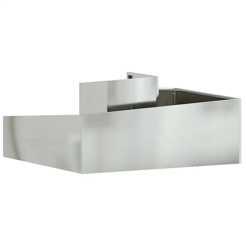 Cache-pot de jardin moderne 100 x 100 x 50 cm pratique style industriel en acier galvanisé argent 02_0052230