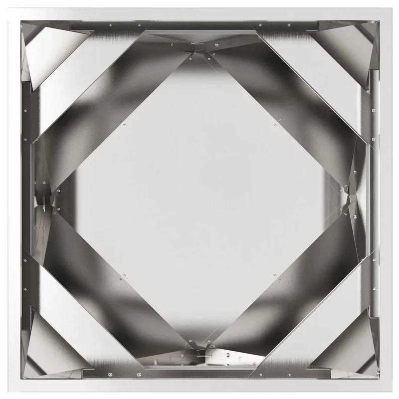 Jardinière carrée extérieure 50 x 50 x 50 cm design moderne contemporain résistance intempérie en acier galvanisé argent 02_0053086