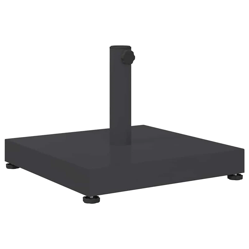 Base de parasol carrée moderne jardin terrasse 45 x 45 x 31,5 cm en acier gris foncé 02_0058931