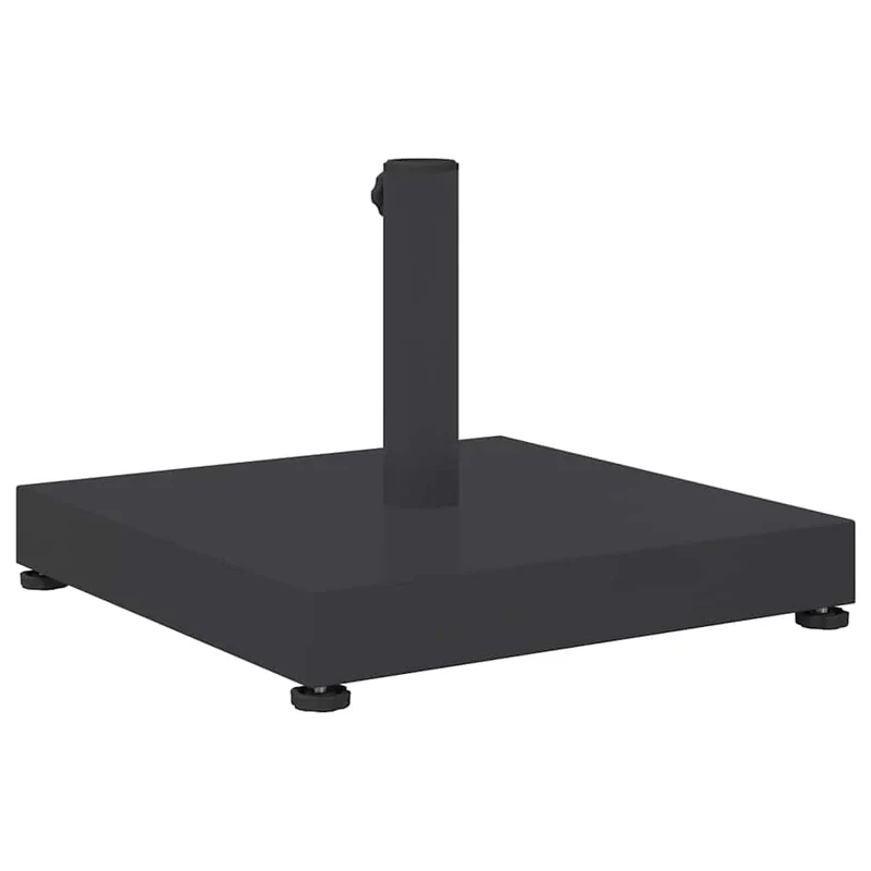 Base de parasol carrée moderne jardin terrasse 45 x 45 x 31,5 cm en acier gris foncé 02_0058931