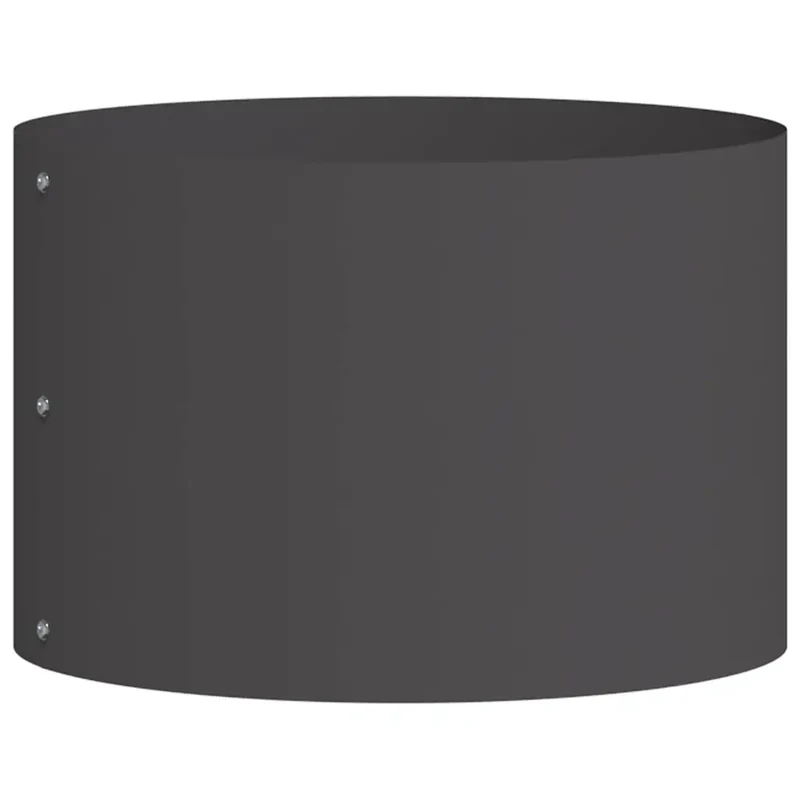 Anneau de jardinière ronde extérieur 30 x 30 x 20 cm durable design minimaliste en acier noir 02_0052232
