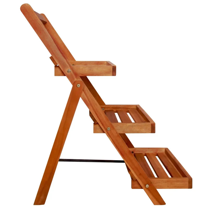 Support de jardinière à 3 niveaux pliable 50 x 63 x 80 cm en acacia marron 02_0045886
