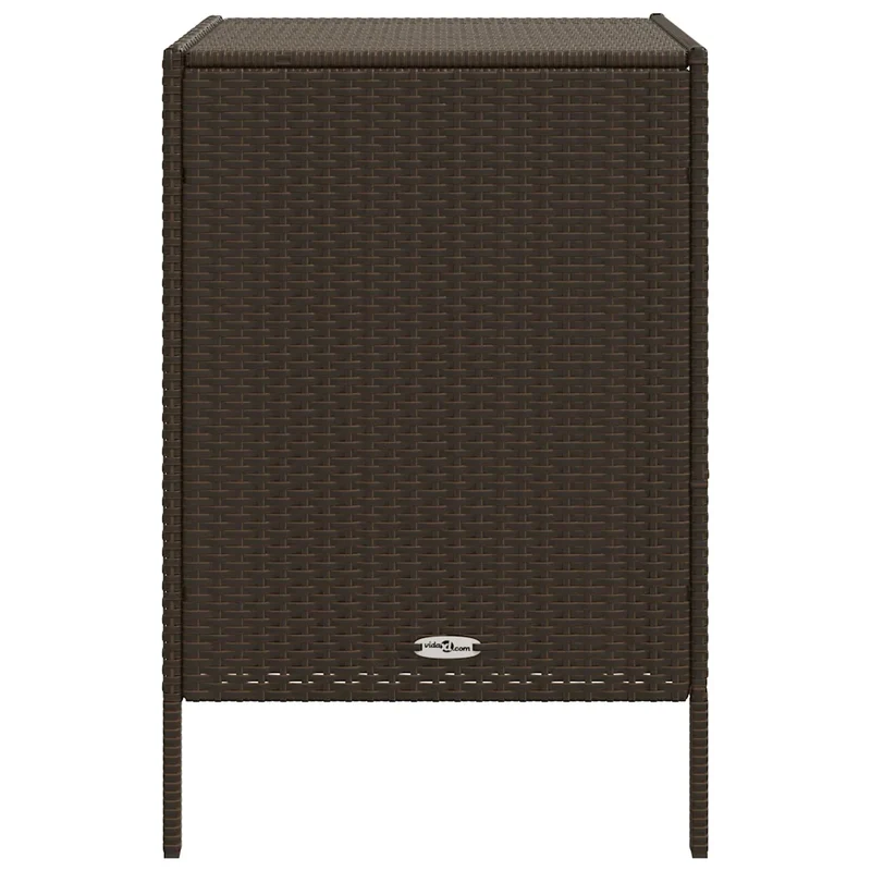 Armoire de rangement de jardin extérieure 55 x 59 x 80 cm grande capacité durable en résine tressée marron 02_0047425