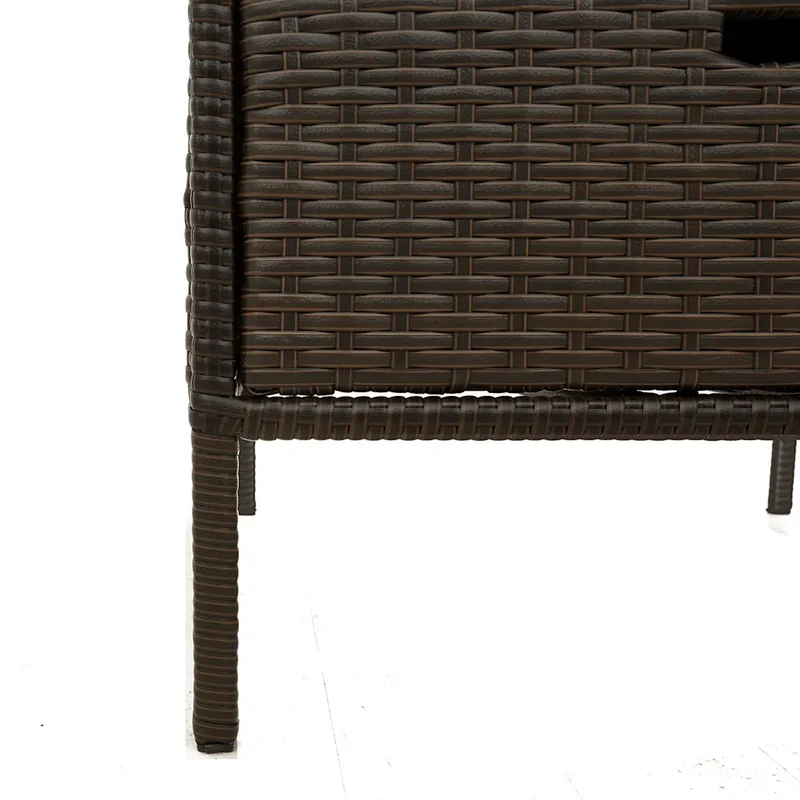 Armoire de rangement de jardin extérieure 55 x 59 x 80 cm grande capacité durable en résine tressée marron 02_0047425