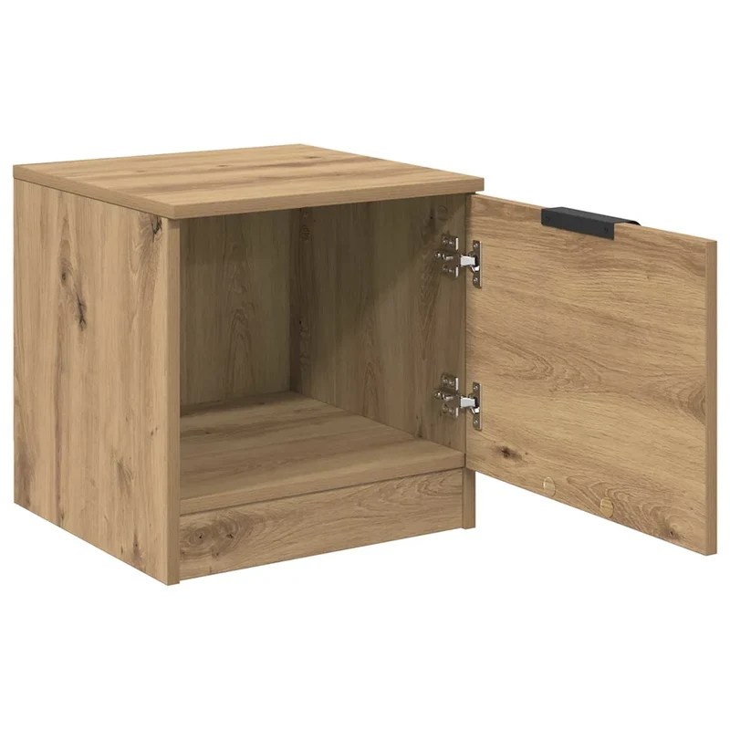 Armoire de lit avec tiroirs pratique style rustique 40 x 39 x 40 cm en bois d'ingénierie chêne artisanal 02_0052667