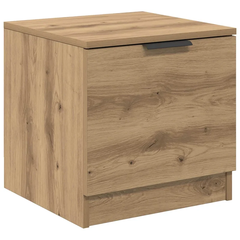 Armoire de lit avec tiroirs pratique style rustique 40 x 39 x 40 cm en bois d'ingénierie chêne artisanal 02_0052667