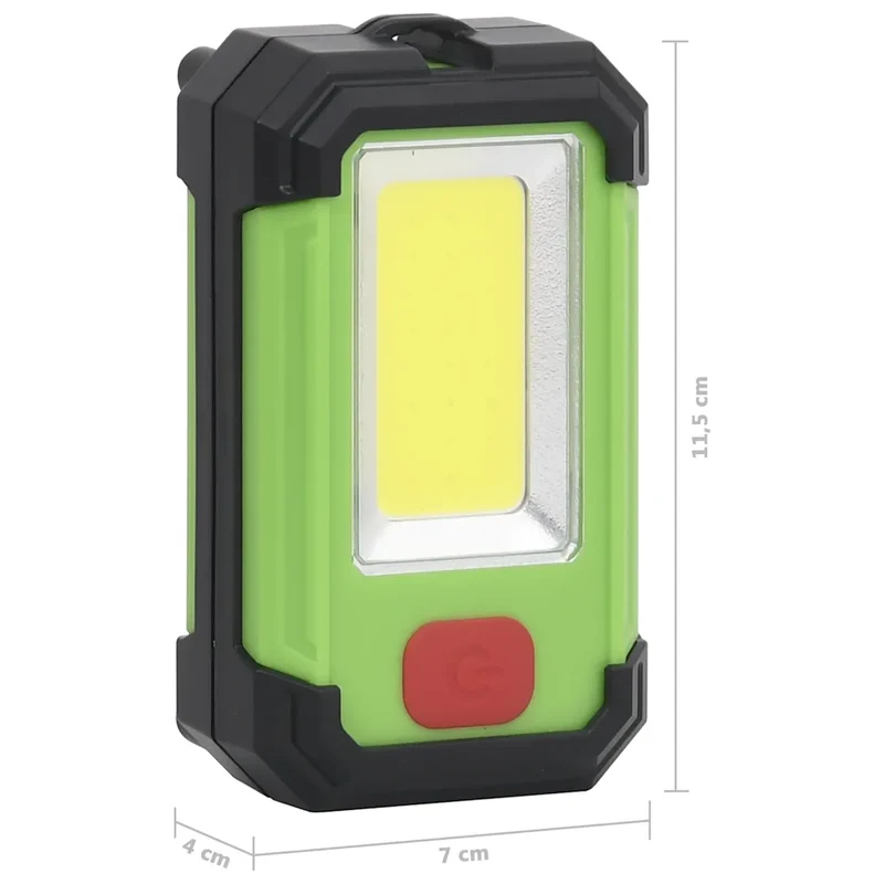 Projecteur LED portable lumineux 7 x 4 x 11,5 cm 350 lumens avec charge solaire en ABS blanc froid 02_0046118