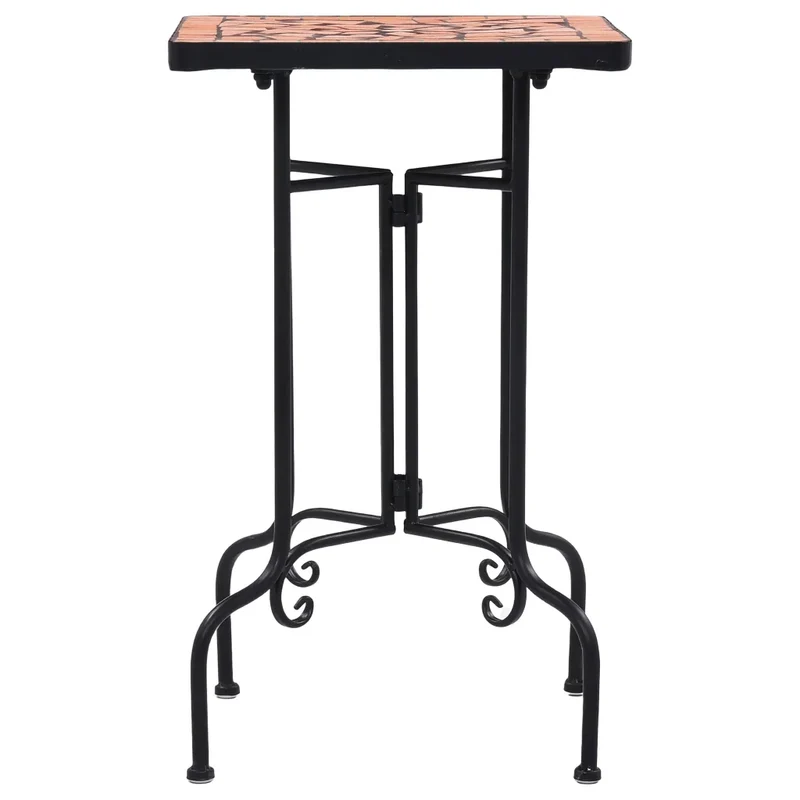 Table de bistro mosaïque extérieure élégante jardin terrasse 35 x 35 x 56 cm en céramique terre cuite 02_0045924