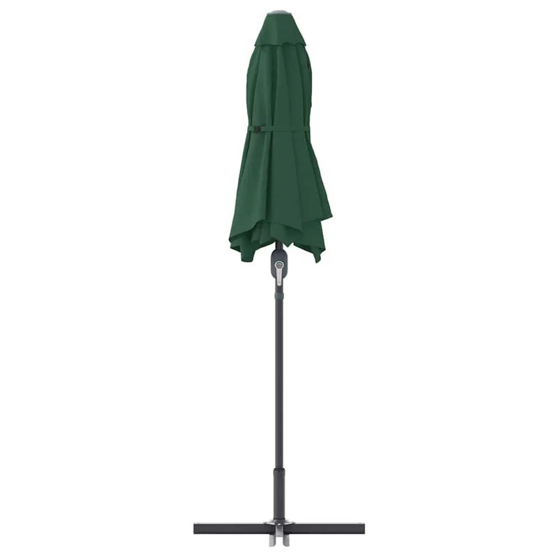 Parasol de jardin pliable moderne 370 x 197 x 239 cm avec protection UV design épuré en polyester vert 02_0058740