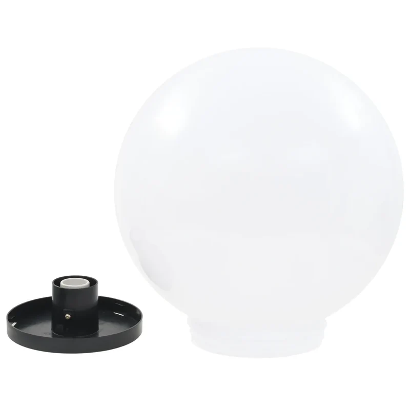 Lot de 2 lampes à LED boule jardin 40 x 40 x 40 cm éclairage décoratif atmosphérique en PMMA blanc 02_0045969