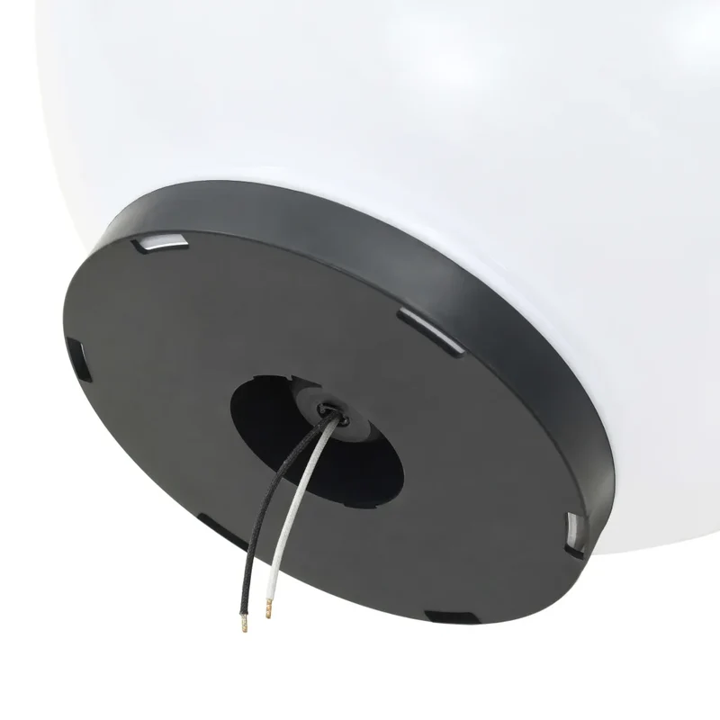 Lot de 2 lampes à LED boule jardin 40 x 40 x 40 cm éclairage décoratif atmosphérique en PMMA blanc 02_0045969