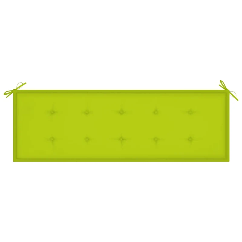Banc de jardin meuble de patio d'extérieur terrasse empilable et coussin 159 x 57,5 x 90 cm bois de teck massif 02_0011692