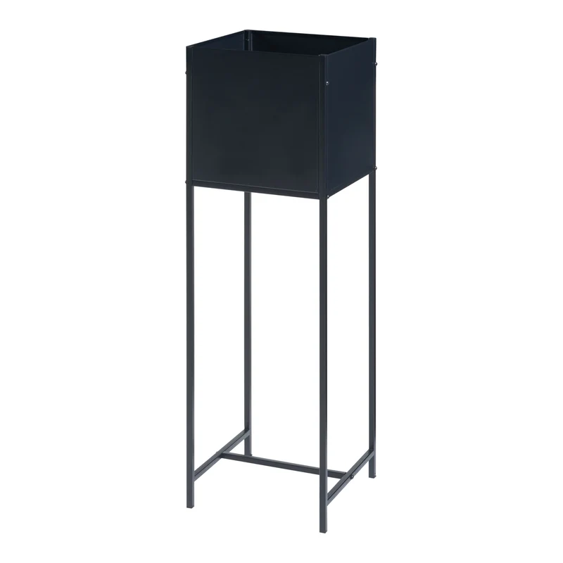 Support de plantes avec bac intégré métal 100 x 30 x 30 cm noir 03_0010709