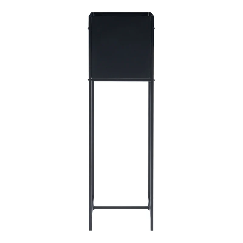 Support de plantes avec bac intégré métal 100 x 30 x 30 cm noir 03_0010709