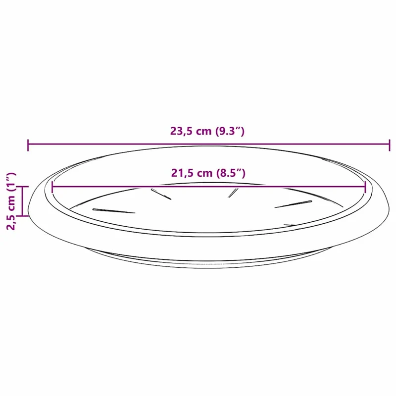 Lot de 24 plateaux à fleurs ronds 14 x 2 cm utilisation intérieure extérieure ergonomique moderne en plastique rouge brique 02_0059351