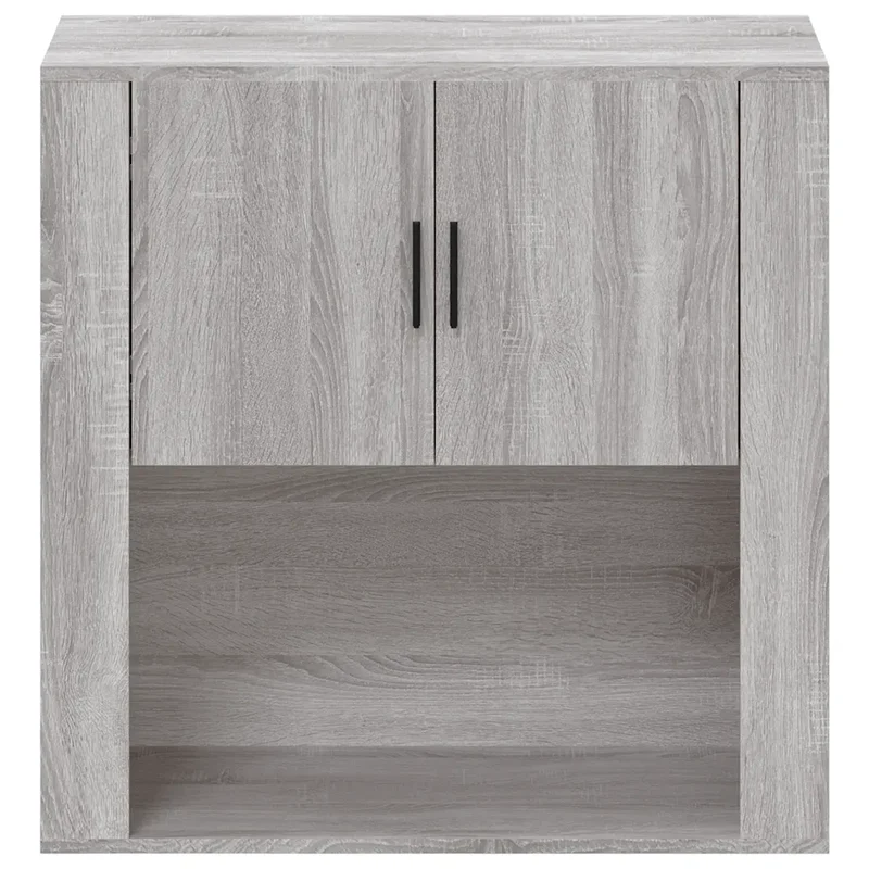 Armoire murale suspendue pratique rangement 80 x 33 x 80 cm en bois d'ingénierie sonoma gris 02_0048279