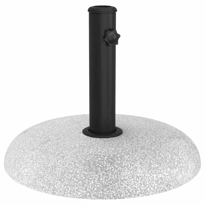 Base de parasol ronde roulable extérieure 45 x 45 x 33 cm design moderne en béton gris clair 02_0058884