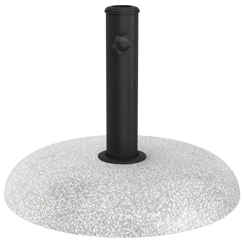 Base de parasol ronde roulable extérieure 45 x 45 x 33 cm design moderne en béton gris clair 02_0058884