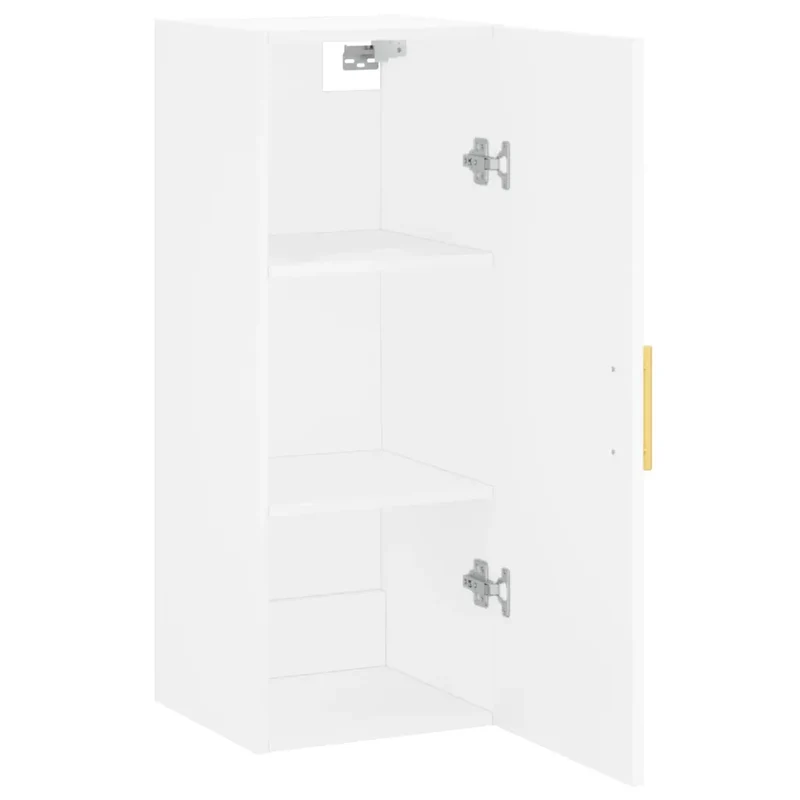 Armoire murale design pratique rangement 34,5 x 34 x 90 cm en bois d'ingénierie blanc 02_0048655