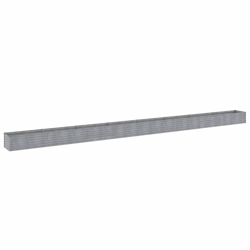 Lit surélevé de jardin design décoratif 770 x 50 x 36 cm anti-corrosif ambiance naturelle en acier corten rouillé 02_0046131