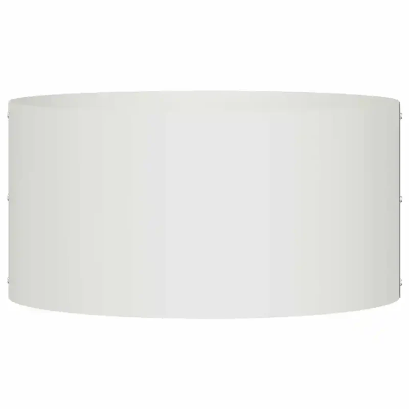 Lot de 5 anneaux de jardinière modernes design épuré extérieur 40 x 40 x 20 cm en acier blanc 02_0052248