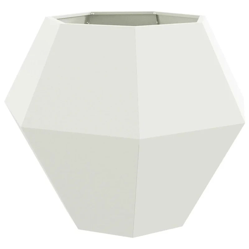 Jardinière rectangulaire extérieure design classique 100 x 100 x 80 cm en acier blanc 02_0053092