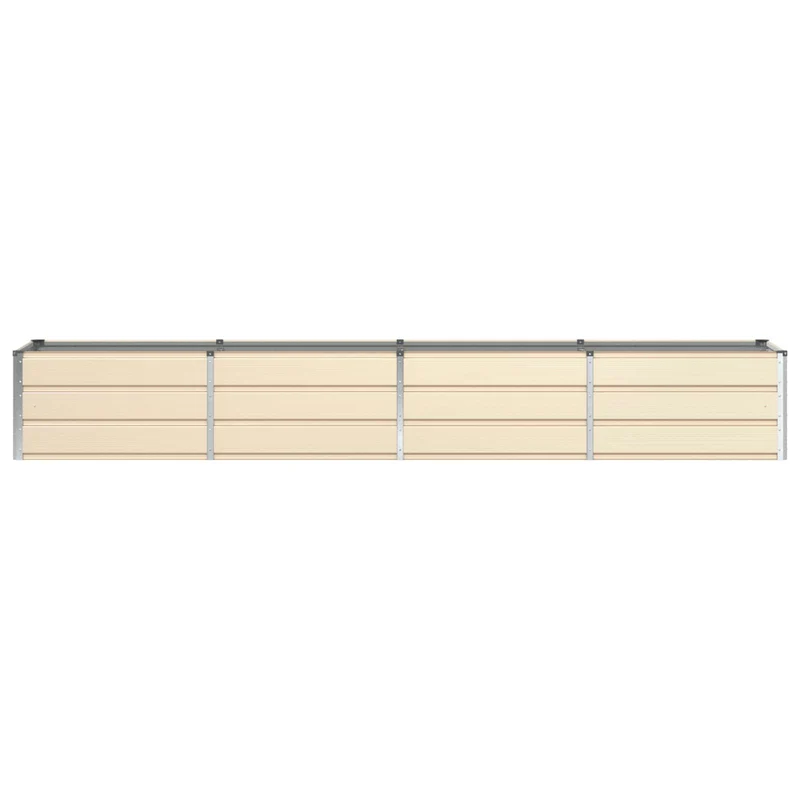 Jardinière moderne versatile 320 x 80 x 45 cm style industriel en acier ivoire 02_0059149