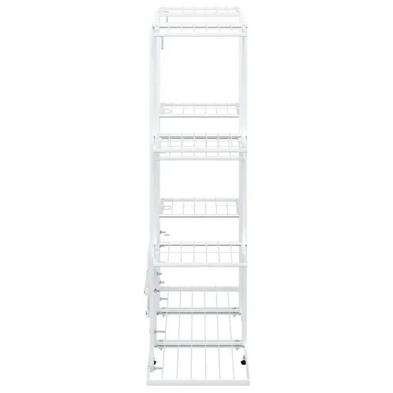 Jardinière étagère de rangement salon jardin 94,5 x 25 x 89 cm en fer blanc 02_0047086