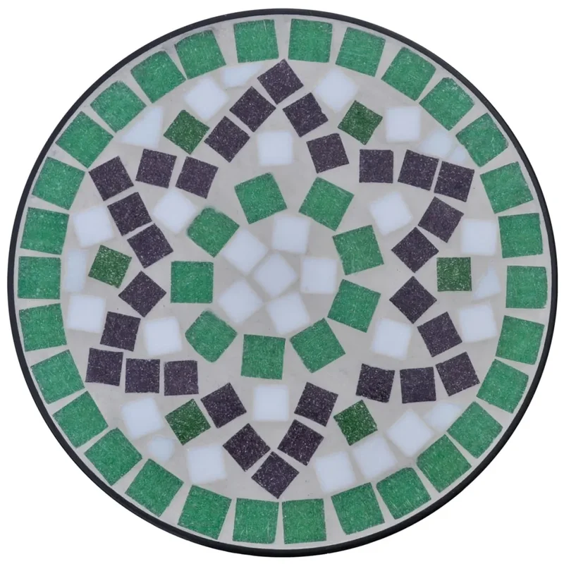 Table d'appoint ronde élégante usage extérieur 30 x 30 x 60 cm en céramique vert 02_0045847