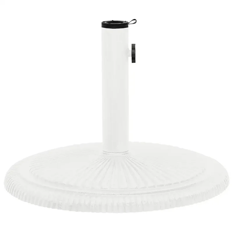 Socle de parasol design floral stable extérieur 45 x 45 x 30 cm en fonte blanc 02_0046552