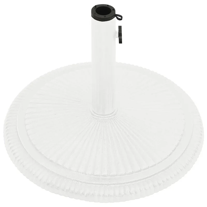 Socle de parasol design floral stable extérieur 45 x 45 x 30 cm en fonte blanc 02_0046552