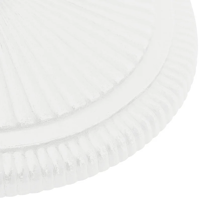 Socle de parasol design floral stable extérieur 45 x 45 x 30 cm en fonte blanc 02_0046552