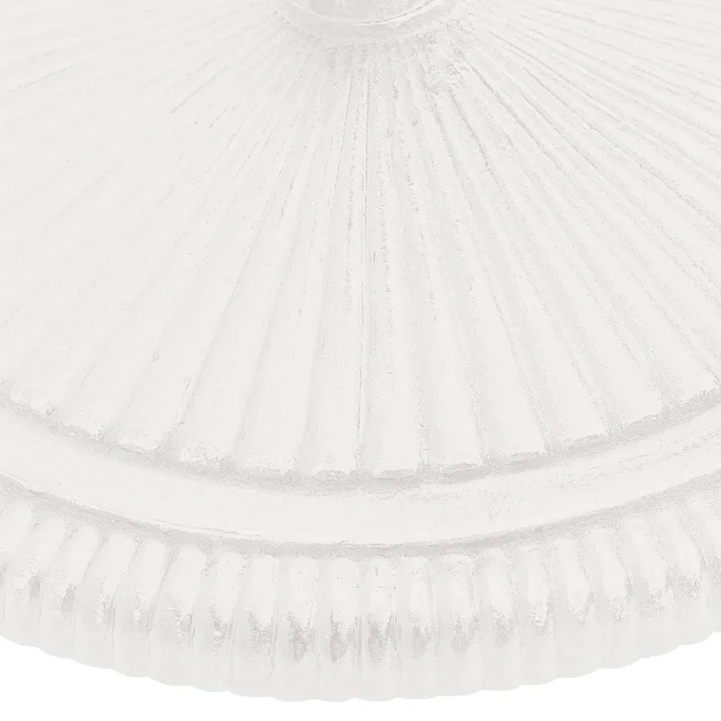 Socle de parasol design floral stable extérieur 45 x 45 x 30 cm en fonte blanc 02_0046552