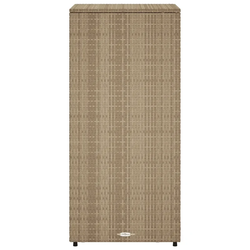 Armoire de rangement de jardin 50 x 55 x 115 cm espace de rangement robuste design moderne en résine tressée beige 02_0047423
