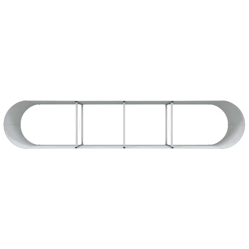 Jardin surélevé minimaliste extérieur durable 400 x 80 x 81 cm en acier marron 02_0058951