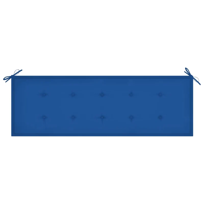 Banc de jardin meuble de patio d'extérieur terrasse empilable et coussin 159 cm bois de teck massif 02_0011705